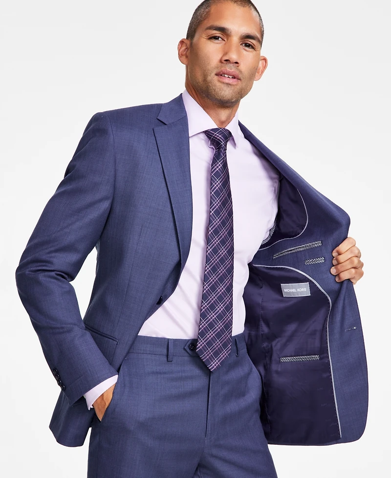 Michael Kors Men's Classic-Fit Wool-Blend Stretch Solid Suit Jacket