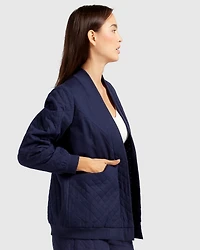 Belle & Bloom Women's Over It Quilted Bomber