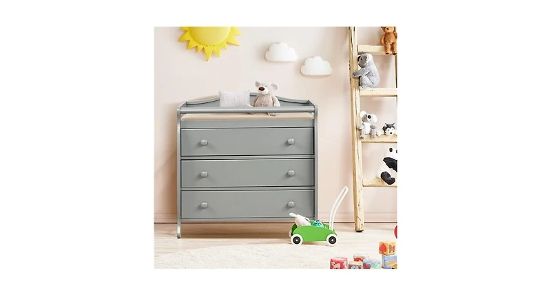 Baby Changing Table with 3 Drawers and Safety Belt