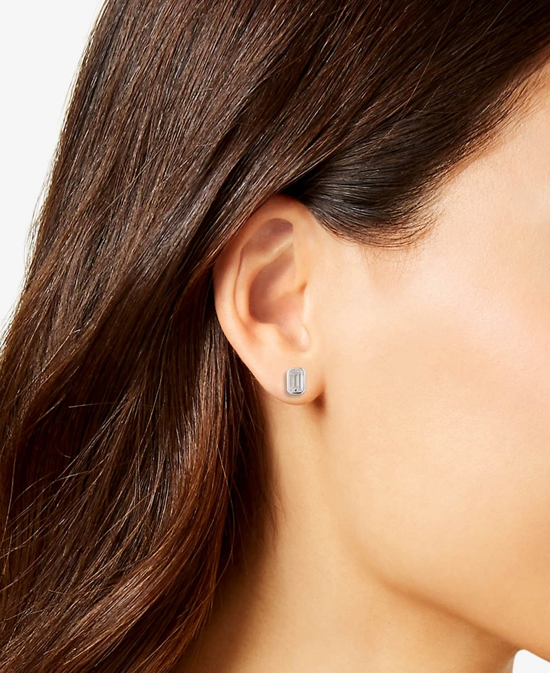 Lauren Ralph Lauren Cubic Zirconia Baguette Stud Earrings in Sterling Silver