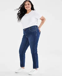 Style & Co Plus High-Rise Straight-Leg Jeans