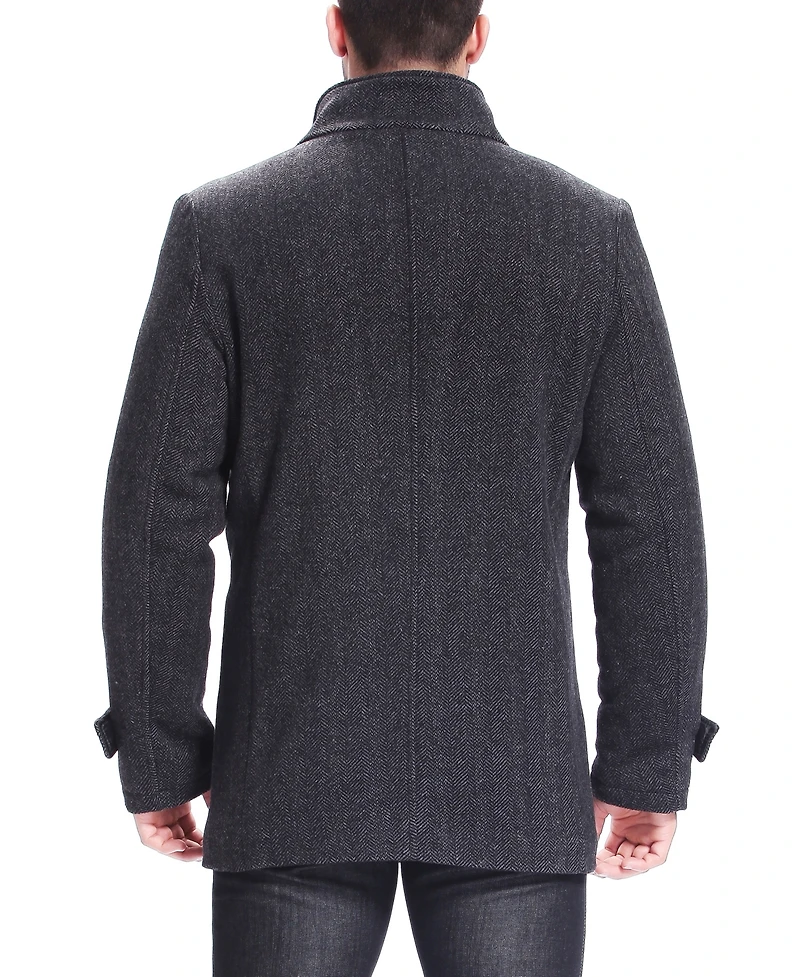 Bgsd Men Samuel Herringbone Wool Blend Bibbed Car Coat