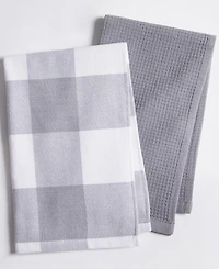 Jackson Plaid Waffle Weave Kitchen Towel, Set of 4