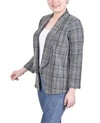Ny Collection Petite Long Sleeve Ponte Jacket