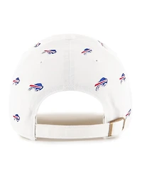 Men's and Women's '47 Brand White Buffalo Bills Confetti Clean Up Adjustable Hat