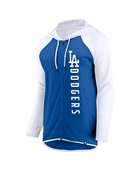 Women's Fanatics Royal, White Los Angeles Dodgers Forever Fan Full-Zip Hoodie Jacket
