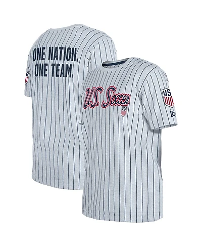 Men's 5th & Ocean by New Era Gray Distressed Usmnt Throwback Mesh Jersey T-shirt