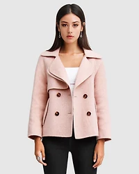 Belle & Bloom Women's I'm Yours Wool Blend Peacoat
