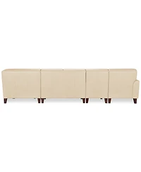 Closeout! Ashlinn 144" 5-Pc. Pastel Leather Sectional, Created for Macy's