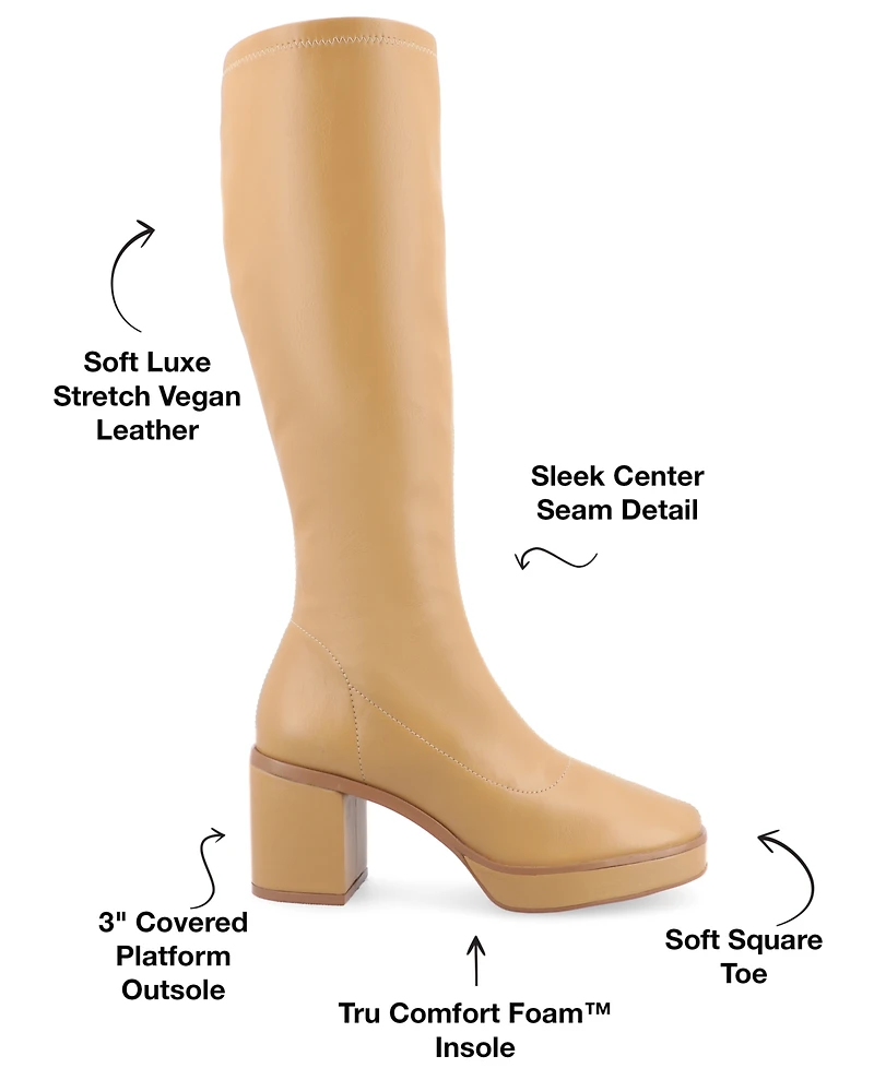 Journee Collection Women's Alondra Wide Width Platform Knee High Boots