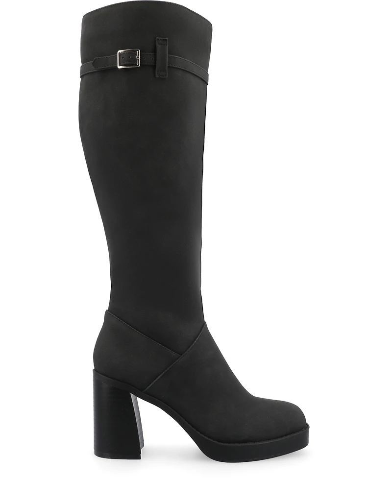 Journee Collection Women's Letice Square Toe Platform Knee High Boots