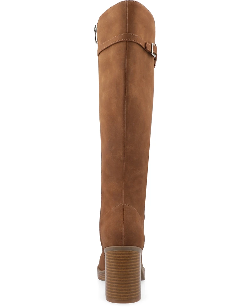 Journee Collection Women's Letice Square Toe Platform Knee High Boots