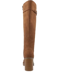 Journee Collection Women's Letice Square Toe Platform Knee High Boots