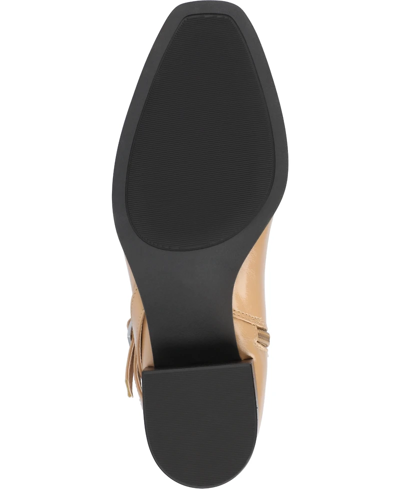 Journee Collection Women's Rhianah Wide Width Calf Block Heel Knee High Riding Boots