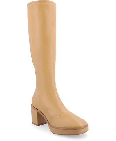 Journee Collection Women's Alondra Wide Width Platform Knee High Boots