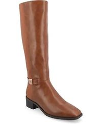 Journee Collection Womens Londyn Knee High Regular Wide Calf Riding Boots
