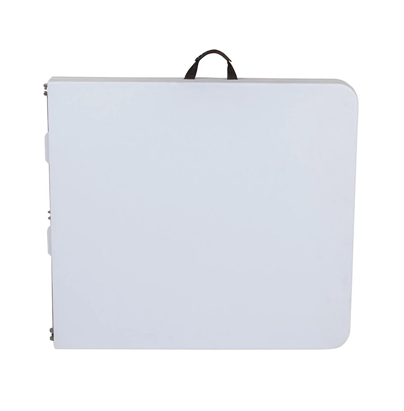 Emma+Oliver 5-Foot Height Adjustable Bi-Fold Plastic Banquet And Event Folding Table With Carrying Handle
