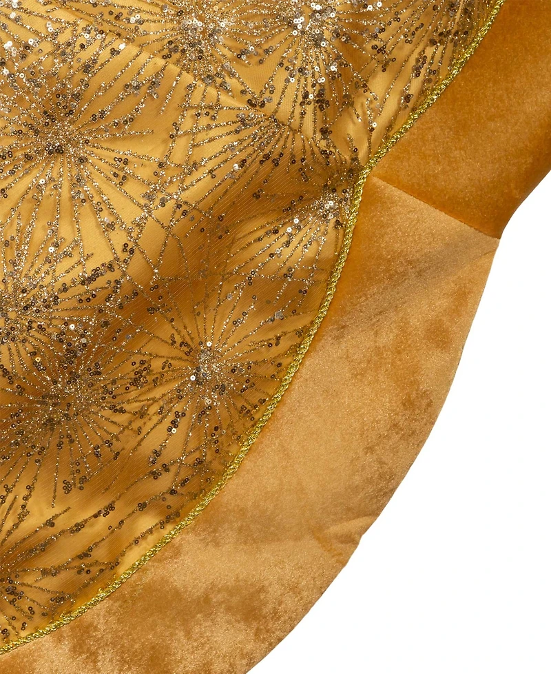 Kurt Adler 60" Velvet and Glitter Tree Skirt