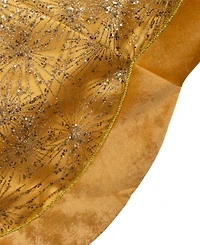 Kurt Adler 60" Velvet and Glitter Tree Skirt