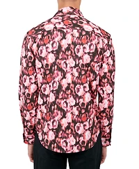 Society of Threads Men's Regular-Fit Non-Iron Performance Stretch Abstract Floral Button-Down Shirt