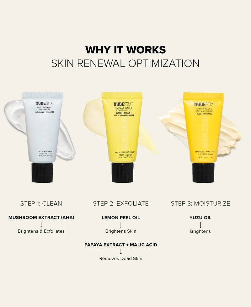 Nudestix 3-Pc. Nudeskin Gentle Citrus Renew Set
