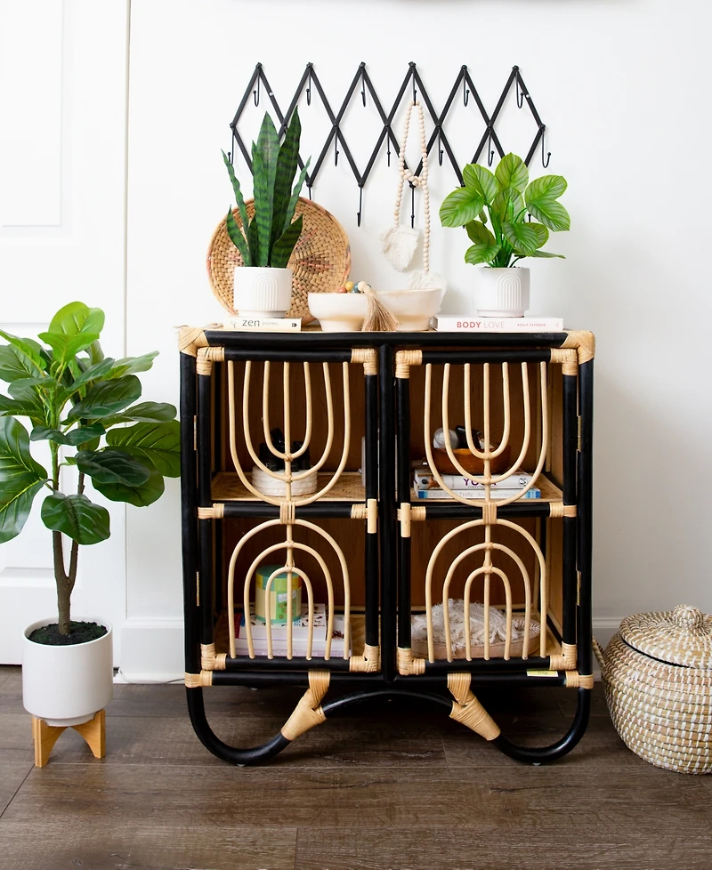 Nearly Natural 33" Artificial Fiddle Fig with Stand Planter
