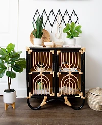 Nearly Natural 33" Artificial Fiddle Fig with Stand Planter