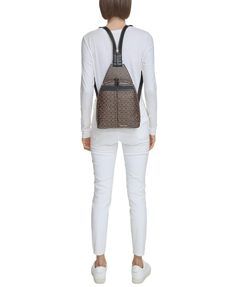 Calvin Klein Millie Signature Convertible Sling Backpack
