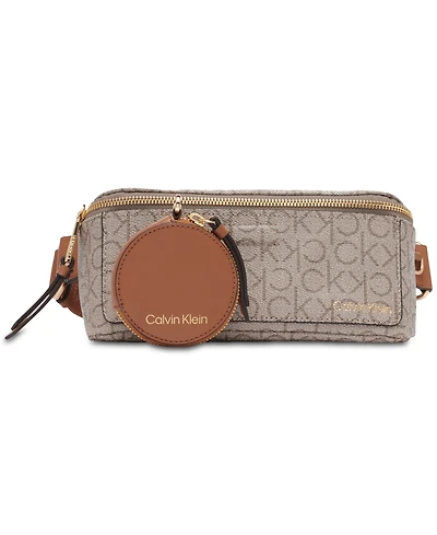 Calvin Klein Millie Signature Convertible Belt Bag with Zippered Coin Pouch