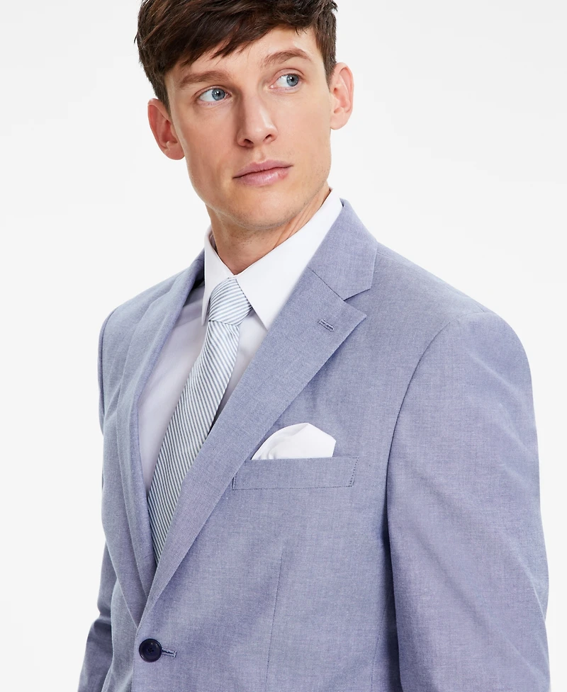 Tommy Hilfiger Men's Modern-Fit Th Flex Stretch Chambray Suit Separates Jacket