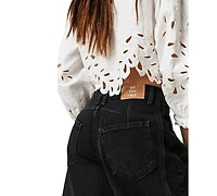 Free People Women's We The Free Good Luck Mid-Rise Barrel Jeans