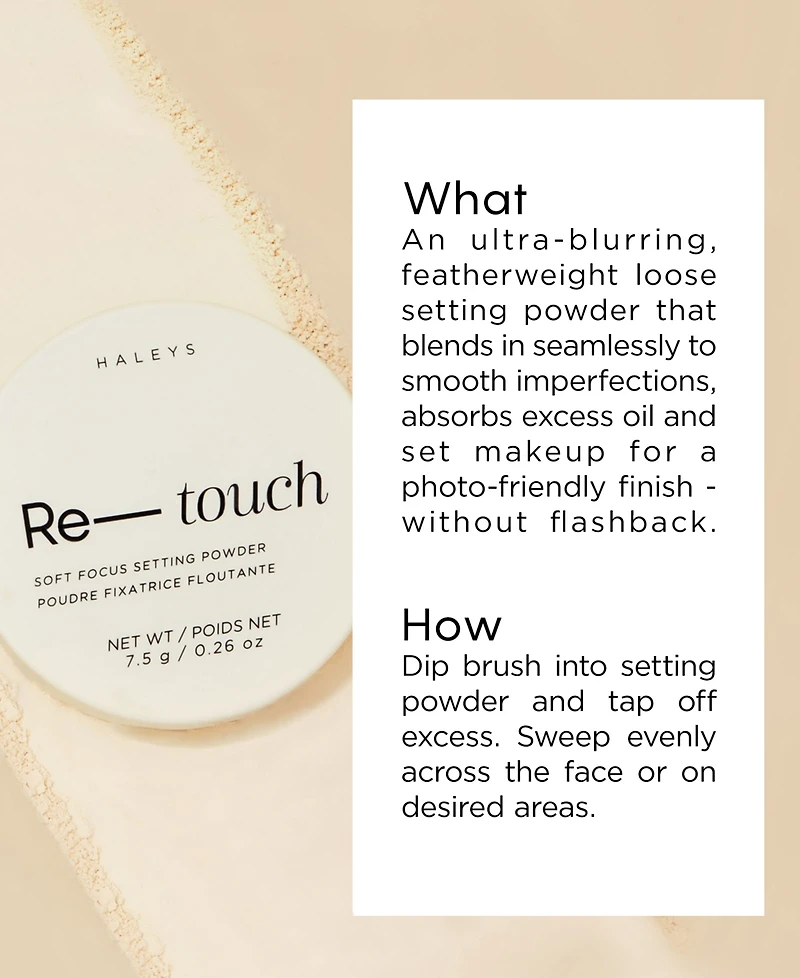 Haleys Beauty Re-touch Soft Focus Setting Powder