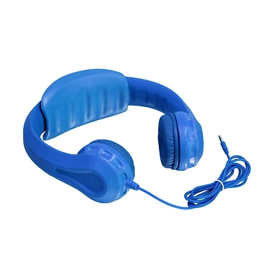Volume-Limiting Wired Foam Headphones - Blue