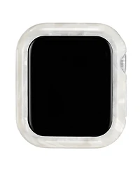 Anne Klein Women's Marbleized Ivory Acetate Protective Case designed for Apple Watch 40mm