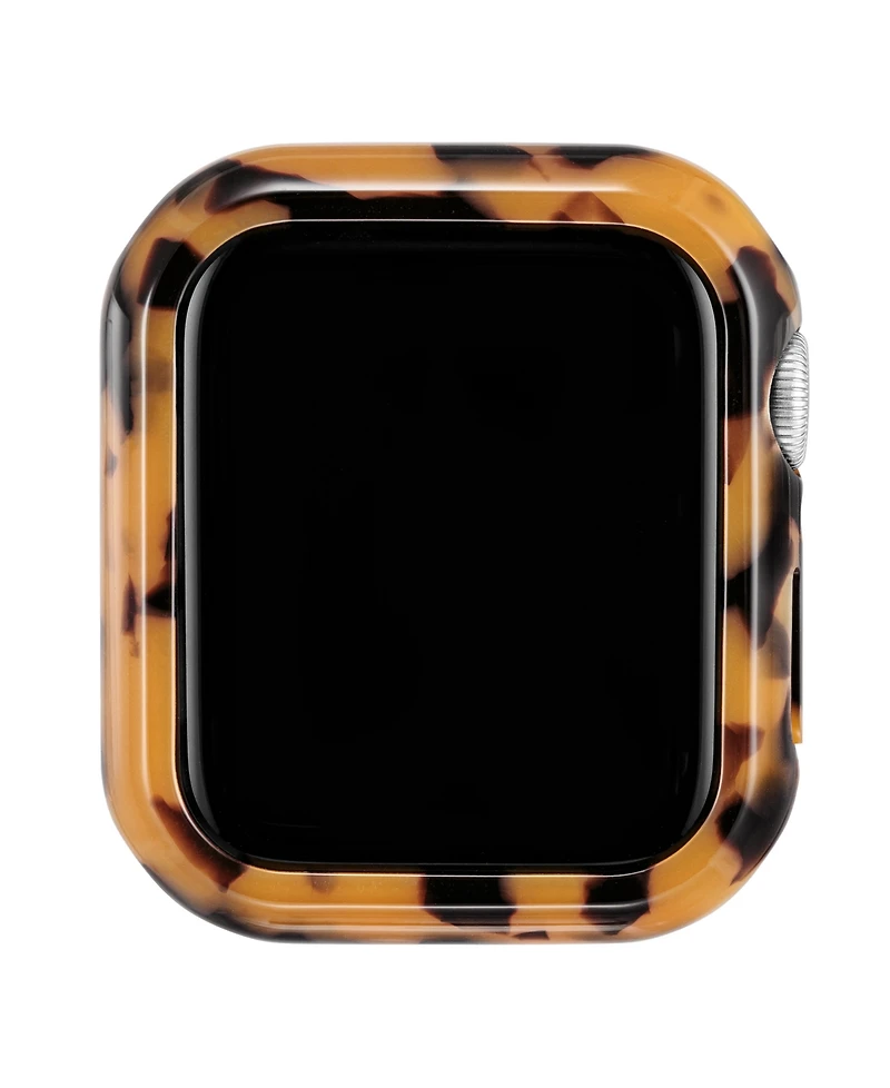 Anne Klein Women's Marbleized Tortoise Acetate Protective Case designed for Apple Watch 41mm