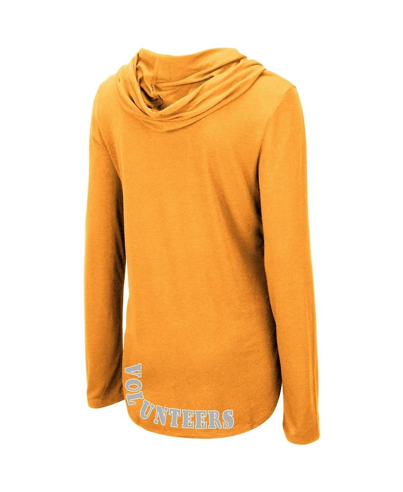 Women's Colosseum Tennessee Orange Tennessee Volunteers My Lover Lightweight Hooded Long Sleeve T-shirt