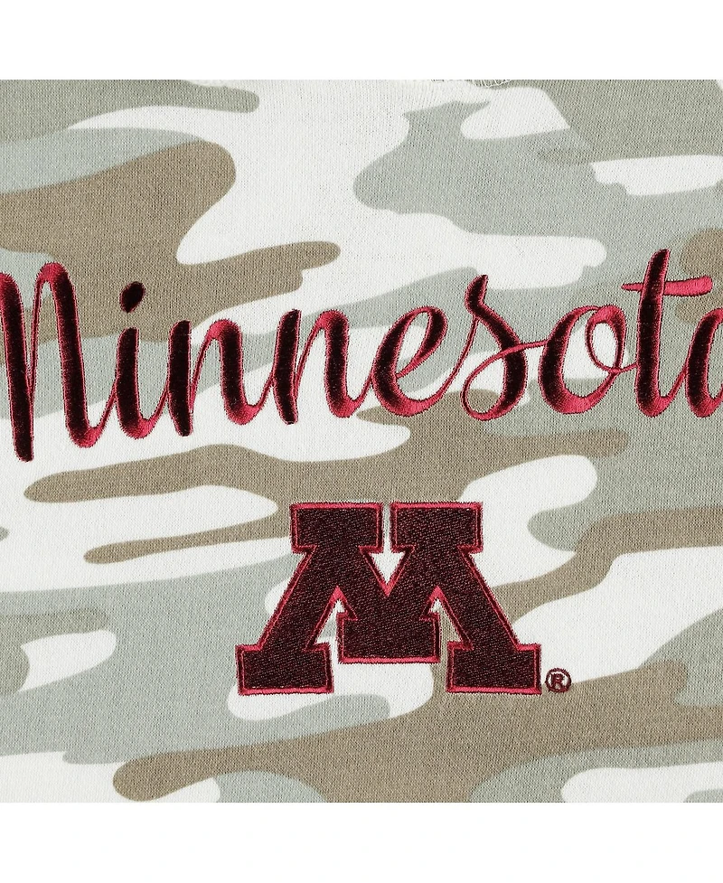Women's Pressbox Camo Minnesota Golden Gophers San Pablo Pullover Hoodie