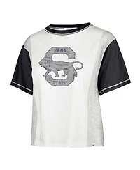 Women's '47 Brand White Distressed Penn State Nittany Lions Vault Premier Tilda T-shirt