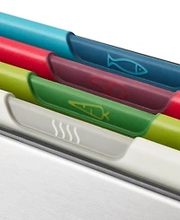 Joseph Joseph Folio Icon Steel 4-Piece Chopping Board Set with Stainless-Steel Storage Case