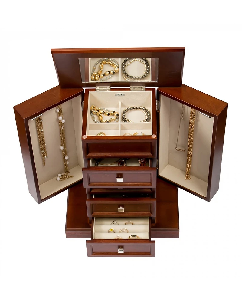 Mele & Co Thea Wooden Jewelry Box in Finish