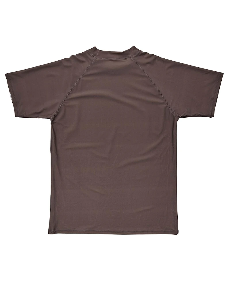 Snapper Rock Men's Chocolate Sustainable Ss Rash Top