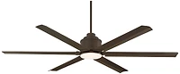 65" Casa Vieja Ultra Breeze Modern Indoor Outdoor Ceiling Fan with Dimmable Led Light Remote Control Oil Rubbed Bronze Wet Rated for Patio Exteri