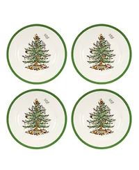 Spode Christmas Tree Salad Plate, Set of 4