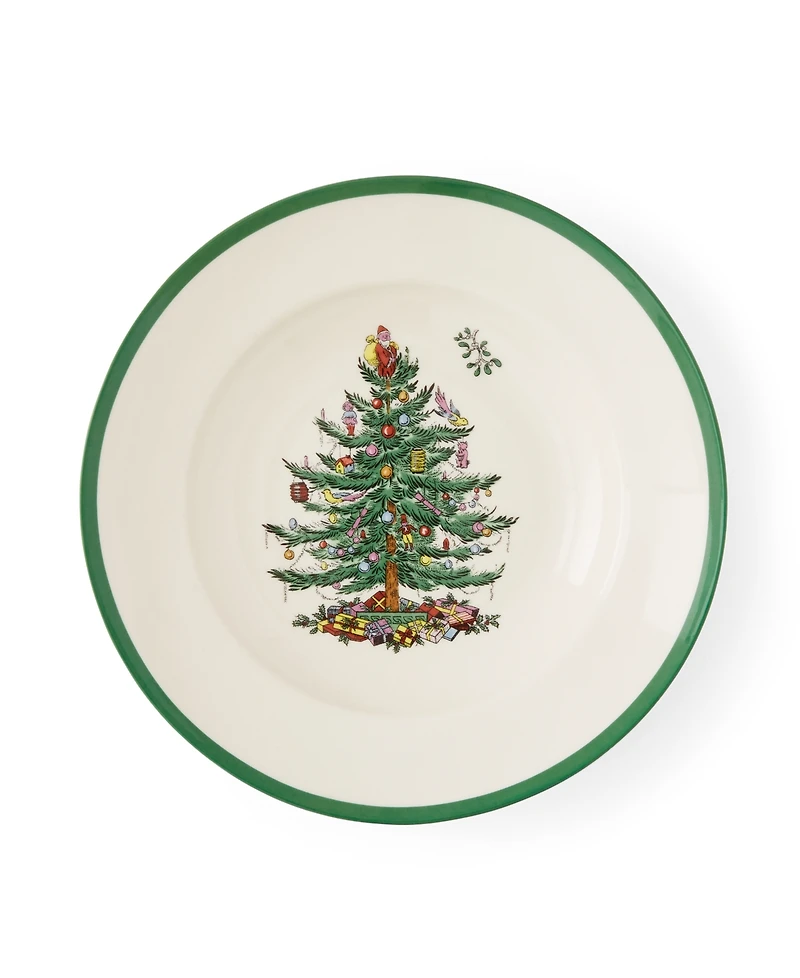 Spode Christmas Tree Rim Soup Bowls, Set of 4