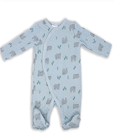 Baby Mode Boys and Girls Polar Bear Quilted Footie