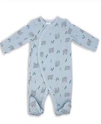 Baby Mode Boys and Girls Polar Bear Quilted Footie