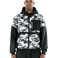RefrigiWear Men's Camo Diamond Quilted Hooded Jacket Camouflage Winter Coat, Insulated Outdoor Gear