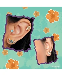 Disney Lilo and Stitch Yellow Flash Gold Plated Stud Earring Set - 3 Pairs