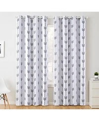 Hlc.me Arrow Printed Privacy Blackout Energy Efficient Room Darkening Thermal Grommet Window Curtain Drape Panels for Bedroom