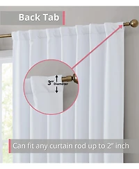 Hlc.me Hamilton 100% Complete Blackout Lined Drapery with Heavy Double Layer Thermal Insulated Energy Smart Rod Pocket Back Tab Window Curtains for Be